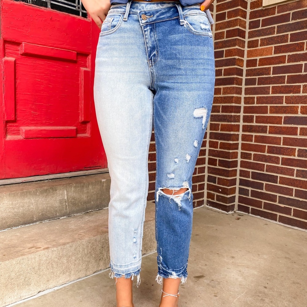 Two toned jeans